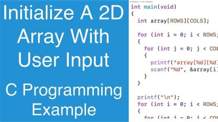 How 2D array is initialized in C?