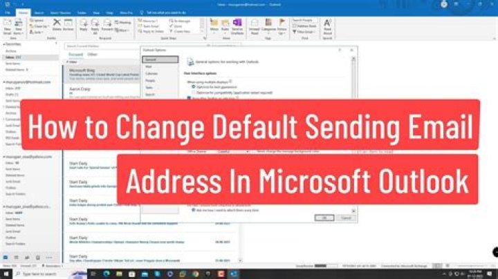 How do I set default email in Excel?