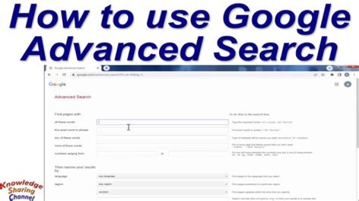 How do you do advanced search on Google App?