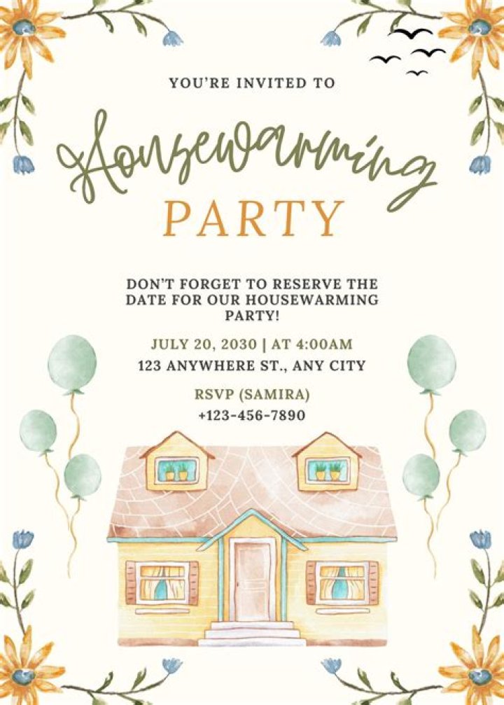 How do you write a housewarming party invitation?
