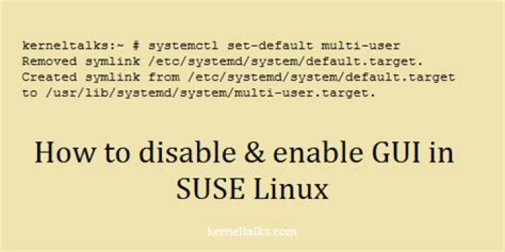 How to enable GUI in SUSE?