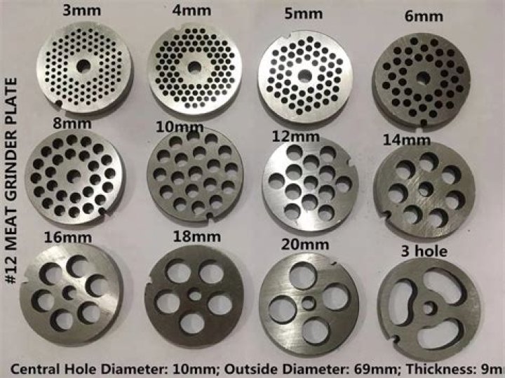 What are different meat grinder plates for?