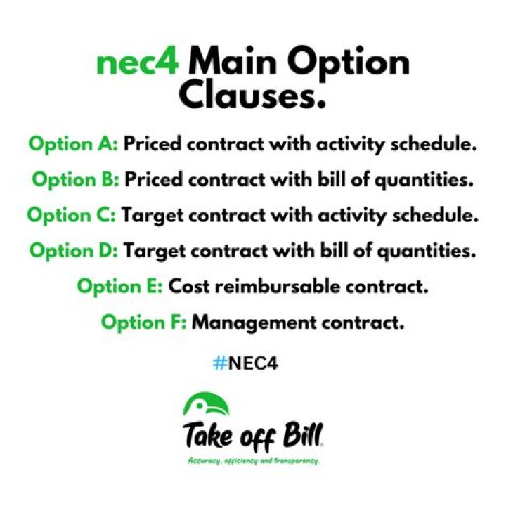 What are the NEC contract options?