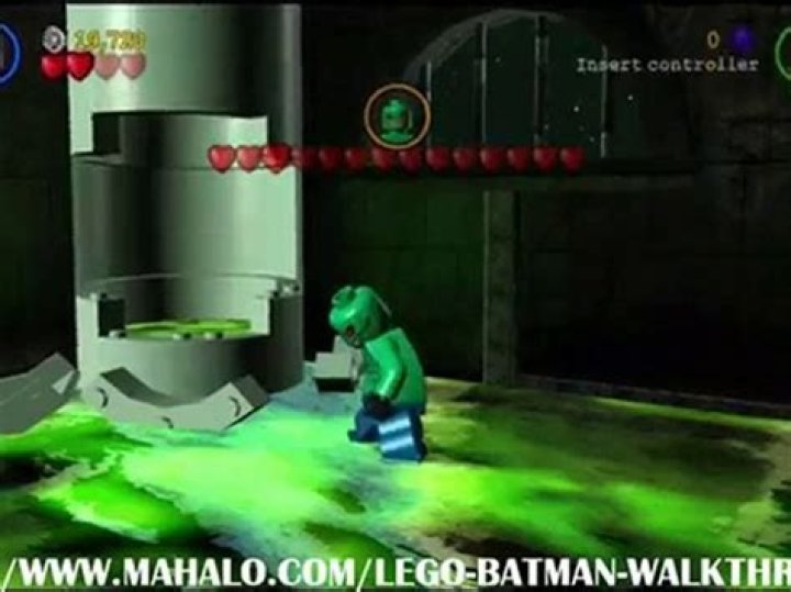 What are the purple dots on Lego Batman 2 map?