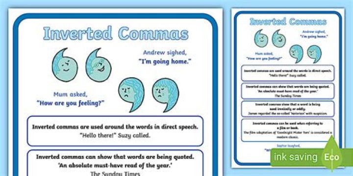 What are the rules for using inverted commas?