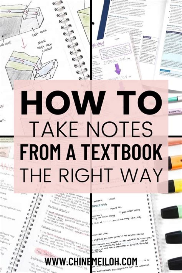 What is the best way to take notes from a textbook?