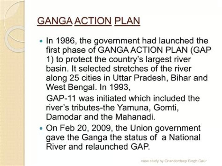 What is the current status of Ganga Action Plan?