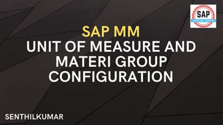 What is unit of measure in SAP?
