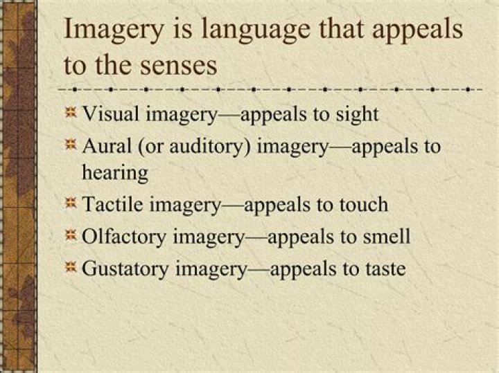 What language appeals to the senses?