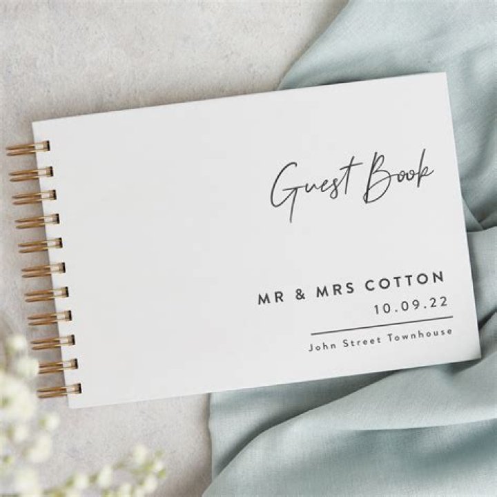 What should a wedding guest book say?