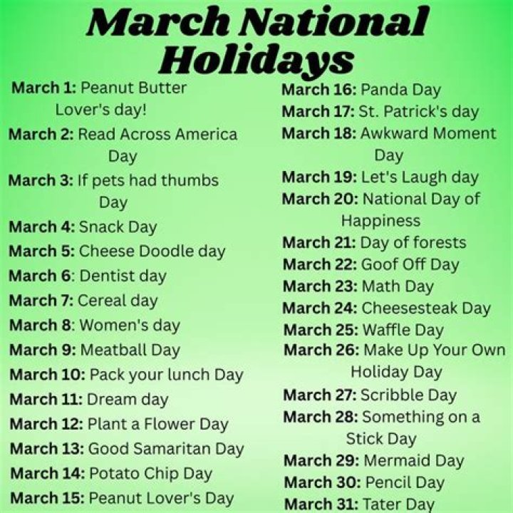 What special day is March 11?