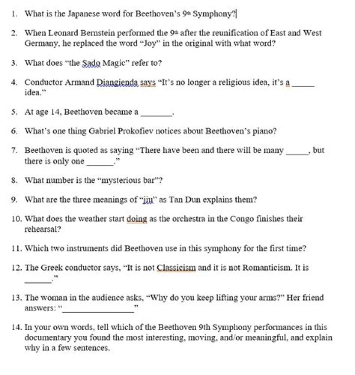 When Leonard Bernstein performed the 9th after the reunification of East and West Germany he replaced the word joy in the original with what word?